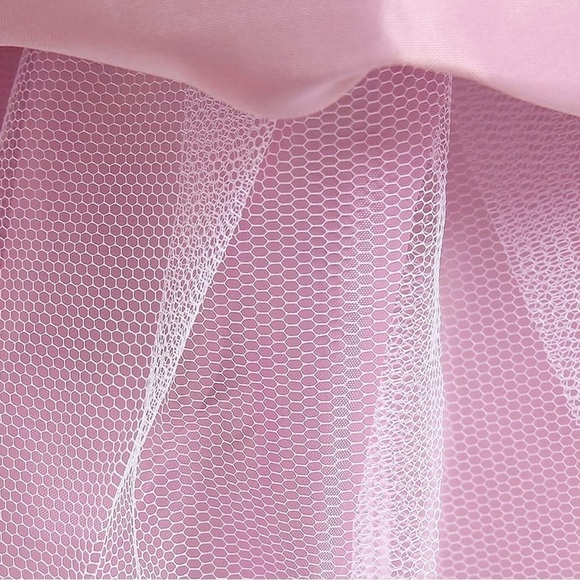 NNJXD Pink Flower Girl Formal Dress Zipper Closure Size Tab 160 Age 11-12 years - Picture 12 of 13